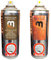 Monster Premiere Wood Stain and Clear Varnish Topcoat 400ml Aerosol Available in 10 Popular Colours, Easy Spray Application, UV Resistant, Hard Wearing, Quality Finish(New Medium Oak & Varnish)