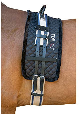 HKM Gymnastic Longiergurtunterlage, Schwarz, 110cm x 26cm Größe