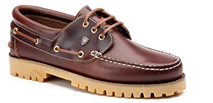 Men's Boat Shoes Authentic 3 Eye Classic | Brown | Pull Up Leather (EU 45)
