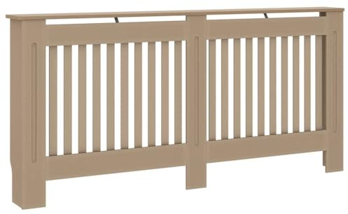 vidaXL Heizkörperverkleidung mit vertikalen Latten Heizkörperabdeckung Heizungsverkleidung Heizung Heizkörper Abdeckung 172x19x81cm Holzwerkstoff