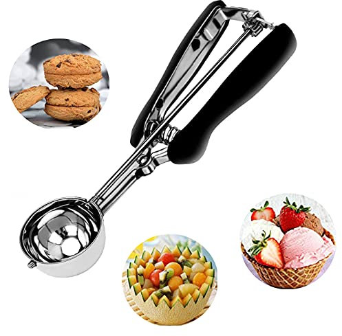 catpaw Eisportionierer,Eislöffel Portionierer 5cm Eislöffel Aus Edelstahl Eiskugelportionierer für Eiskugeln, Kartoffelpüree, Fleischbällchen, Obst, EIS,Teig, Keksteig Portionierer mit Zangengriff