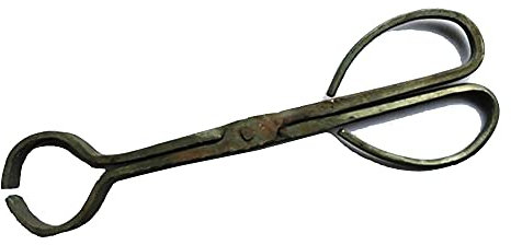 Tenaza de forja Pinza de herrero Tenaza de forja de punta redonda 340 mm Longitud 500 g para la fabricación de cuchillos Forja del yunque del herrero