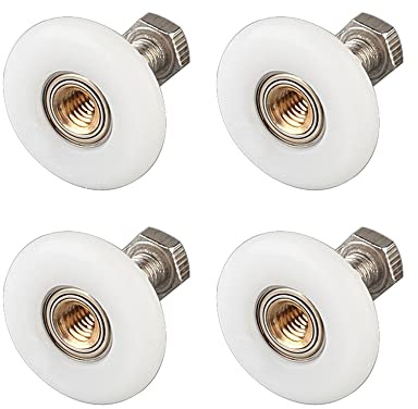 TopHomer Lot de 4 roulettes de rechange pour porte de douche 19 mm