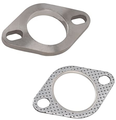 Kit de Conexión de Brida de Escape de 2 Pernos de 2 Pulgadas, Brida y Junta de Escape de Acero Inoxidable, Brida y Junta de Tubo de Bajada de Escape de 2 Pulgadas