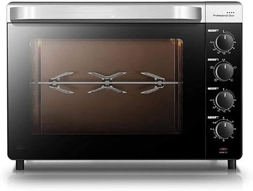 CAZARU Mini Forno Elettrico da 52 l con Doppia Piastra riscaldante, funzioni di Cottura Multiple e Grill, Controllo della Temperatura Regolabile, Timer - 2000 W