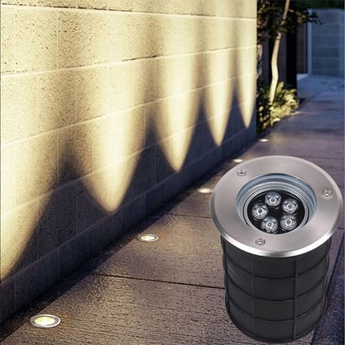 UNbit Luci paesaggistiche - Luci interrate for esterni, Lampada da pavimento da incasso 85-265 V, Luce sotterranea ad angolo regolabile impermeabile IP67, Luci a LED ad alta luminosità a terra, for te
