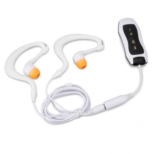 Elprico Lecteur MP3 de Natation étanche, Mémoire 8 Go, Lecteur de Musique USB 2.0 Rechargeable IPX8, pour Les Nageurs, Les Sports Nautiques et Les Activités sous-Marines