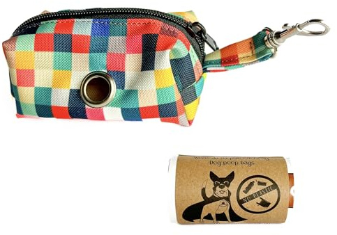 Halter für Hundekotbeutel, Spender für Hundekotbeutel, Erstklassiger, stilvoller, haustierfreundlicher Stoff (Pixel)