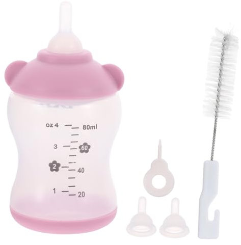 BUGUUYO 3ensembles Set De Biberons De Nourrissage pour Chiots Et Chatons Accessoires Pratiques avec Tétines Remplaçables Et Brosse De Nettoyage