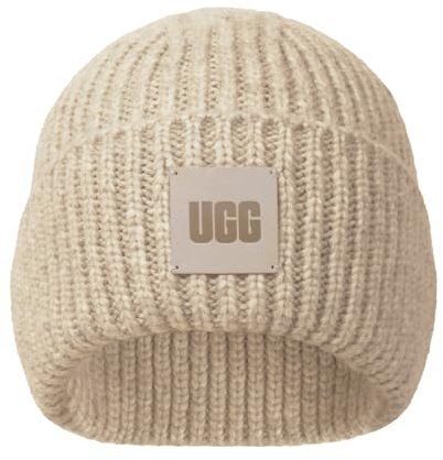 UGG Damen Chunky Rib Beanie, Cream, Einheitsgröße