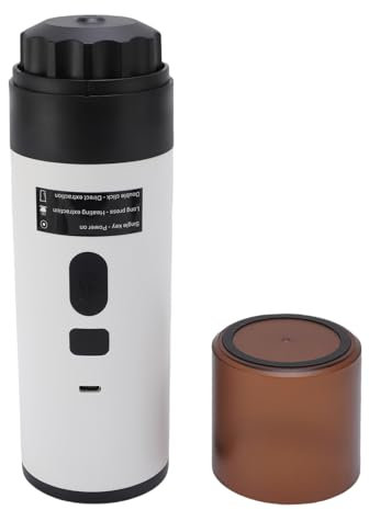 Dpofirs Macchina per caffè Espresso Elettrica Portatile, Caffettiera da Viaggio Automatica Senza Fili con Riscaldamento USB da 72 W, Piccola Macchina per caffè per Auto, Campeggio,