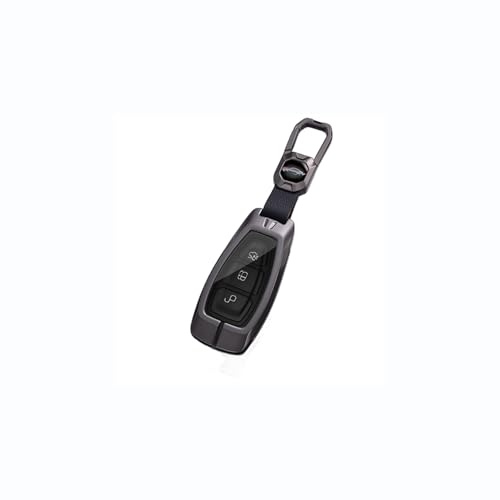 Generisch Autoschlüssel Hülle passt für Ford Focus 3 4 ST Mondeo MK3 MK4 Fiesta Fusion Kuga 2013 2014 2015 2017 2018 Schlüsselhülle Schutzcover mit Schlüsselanhänger Auto Zubehör,Black-B