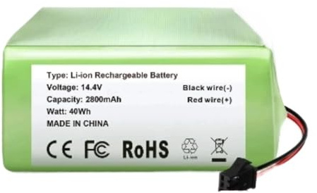 Batería De Iones De Litio De 14,4 V Y 3500 MAh. Compatible Con Conga 990, 1090, X500, N79, N79S, DN622, 11, 11S Y 30. Accesorios For Aspiradoras(14.4V2800mAh)