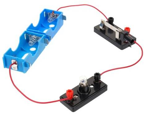 ZUNOXAZ Kit de Eléctrico Educativo para Bombillas y Interruptor Herramientas para Experimentos Científicos Escolares Conjunto DIY para Aprender Electricidad Básica