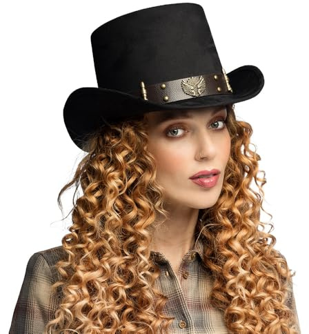 Boland - 54388 - Sombrero de copa steampunk, sombrero para adultos, festival, carnaval, fiesta temática, cosplay