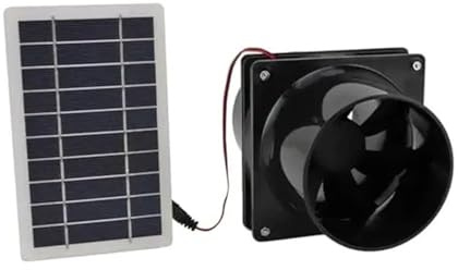 Abluftventilator, 10 W 12 V Solar-Abluftventilator, Solarpanel-Lüftungsventilator-Set For Hühnerstall, Gewächshaus, Schuppen, Wohnmobile, Boote, Verbessert Die Luftzirkulation für Gewächshaus, Keller