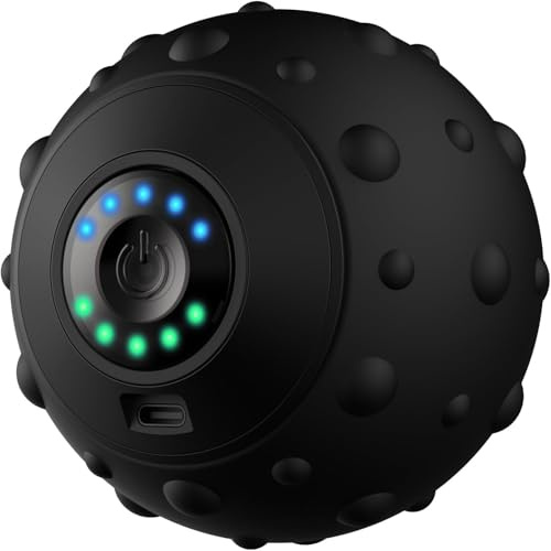 5-Speed Vibrating Massage Ball - Deep Relief for Muscle Soreness/Plantar Fasciitis, Professional Myofascial Release, Portable Fitness Recovery Essential, Perfect for Post-Workout Relaxation(Black)