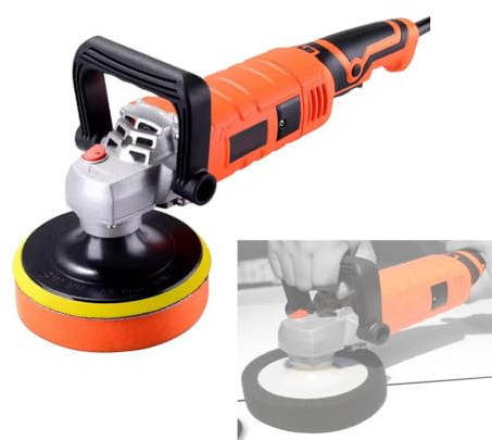 Buffer Polisher - Powerful Rotary Waxer with 7 Variable Speeds (500-3000 RPM) - 1200W for Car Polishing, Waxing, Glazing, and Sanding