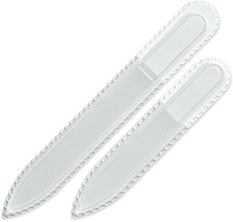 Mont Bleu Set bestehend aus 2 Glasnagelfeilen - klein und handlich - echtes gehärtetes Glas aus Tschechien - Handgefertigt in der Tschechischen Republik