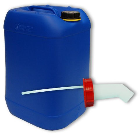 Bidón de polietileno/Jerrycan 20 L azul + 1 pico vertedor DIN61 (22048+22019)
