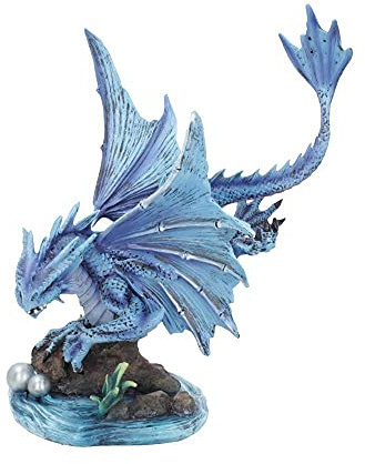 Nemesis Now Figura de dragón acuático Adulto Anne Stokes de 31 cm, Resina, Azul