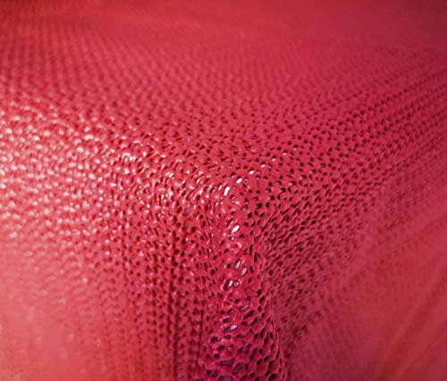 Gartentischdecke WETTERFEST Tischdecke Anti RUTSCH Eckig,Rund 4 Farben (130x160, Rot)