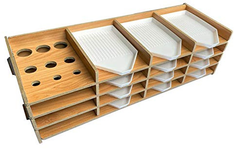 Diamond Painting Tray Organizer, DIY Diamond Painting Zubehör, Aufbewahrungsfach Multilayer Wooden Point Drill Pen Holder Box 07