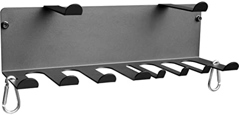 Lovind Soporte de pared para bandas de resistencia, soporte de pared, para bandas de resistencia, cuerdas de salto, esterilla de yoga, rodillo de espuma, cadenas, 16.5 pulgadas, color negro