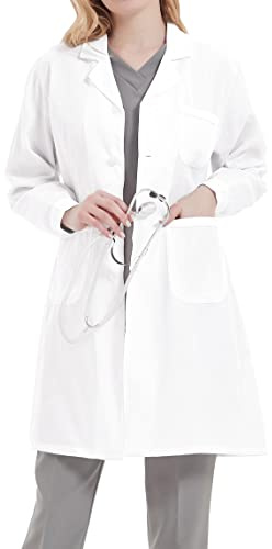 Dorimifa Femme Blouse de laboratoire coton Blouse chimie blanche collège Cosplay Mince S