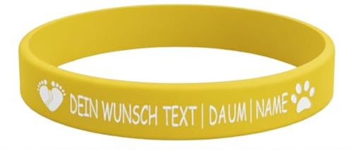 GSCSP Temeite Kautschukarmband, 100% umweltfreundliches Silikonmaterial, Modisch und Design, Geeignet für alle Altersgruppen, Regenbogen-Silikonarmband, Personalisiertes Armband (Farbe: Gelb)