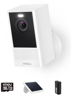 Imou Cell 2 + Panneau Solaire Caméra Surveillance WiFi sur Batterie 4MP IP Caméra sans Fil Wi-FI 2.4/5 GHz,Détection Humaine,Vision Nocturne Couleur, Carte SD 32G Intégrée et Audio Bidirectionnel