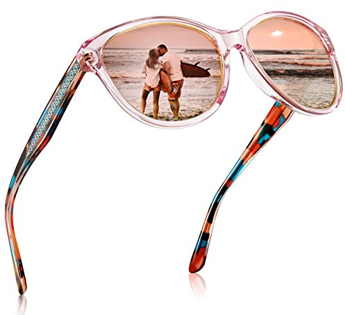 CARFIA Verspiegelte Damen Sonnenbrille Polarisierte UV400 Frauen Brille