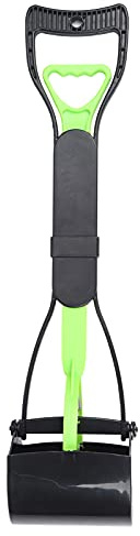 Wakects Paletta per Cani con Manico Lungo, Portatile, per Raccogliere Feci ed Escrementi, 60 cm, Verde e Nero