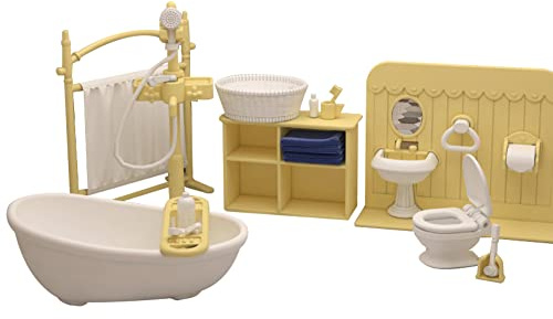 LICHENGTAI Miniature avec des Meubles de Maison de poupée, kit DIY Dollhouse en Bois Ainsi Meuble Maison Poupee en Bois, Mobilier Maison Poupee Accessoires Maison de Poupee pour Jeu de Simulation