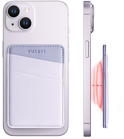 VULKIT Magsafe Wallet Kompatibel mit iPhone 15/14/13/12er Serie, Dehnbarer Lycra-RFID-Kartenhalter mit MagSafe-Magnet