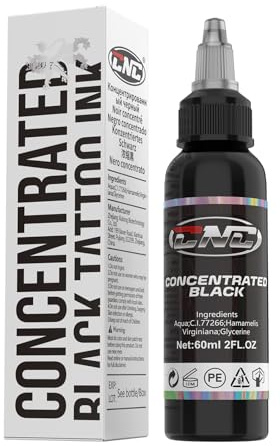 Tattoo Farbe Concentrated Black Professionelle Liner Outlining Dauerhafte Schwarz Tattoos Tinte Set Körperfarben Microblading Pigment Für TäTowierer - (2oz) 60ML TI6003-60-030