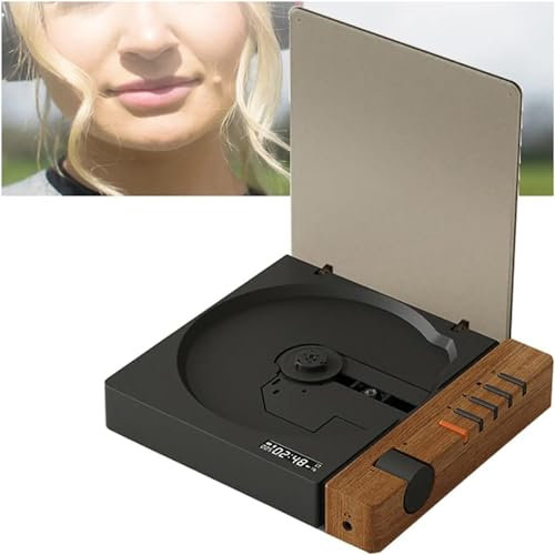 oiakus Lettore CD retrò Portatile, Walkman CD Personale con Display Digitale, Bluetooth 5.0, Volume Regolabile, Uscita Audio da 3,5 Mm, qualità Audio HiFi Senza Perdita, per Auto/casa/Viaggio