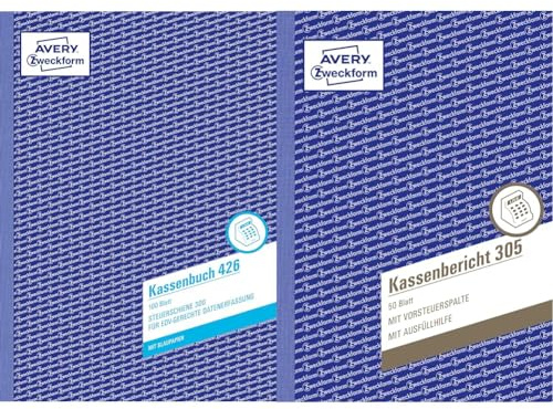 AVERY Zweckform 426 Kassenbuch & 305 Kassenbericht