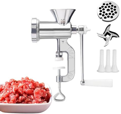 Tritacarne per uso domestico - tritacarne manuale e tritacarne a mano ad uso intensivo | tritacarne tritacarne manuale antiscivolo, design staccabile, per
