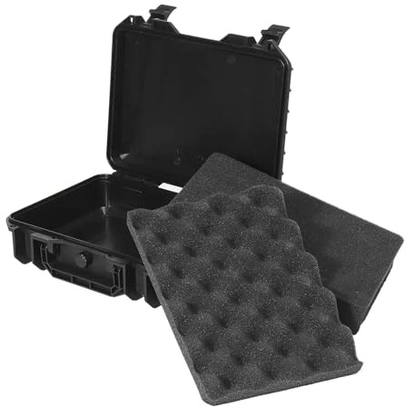 F Fityle Boîte à outils d'équipement, valise étanche, mallette de transport Portable polyvalente, boîte de rangement rigide pour caméras de travail, 250 mm x 200 mm x 76