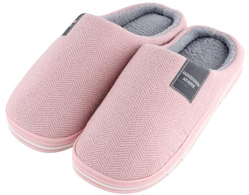 Amexo Zapatillas de Casa Cómodo Unisex, Pantuflas Cálido de Invierno, Zapatillas de Felpa Suave