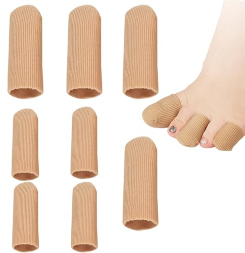Zehenschutz Großer Zeh, 8er Set, Geschlossene Zehen, Flexibler Stoffschutz, Silikon-Zehenschutz Für Linderung Von Hühneraugen, Blasen Und Schwielen, Vielseitig Einsetzbar Und Komfortabel zehenkappen