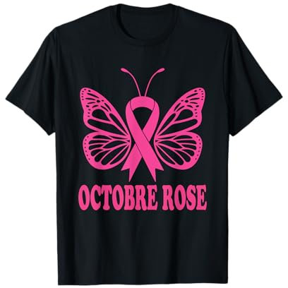 Octobre Rose 2024 Ruban Rose Sensibilisation Cancer Du Sein T-Shirt