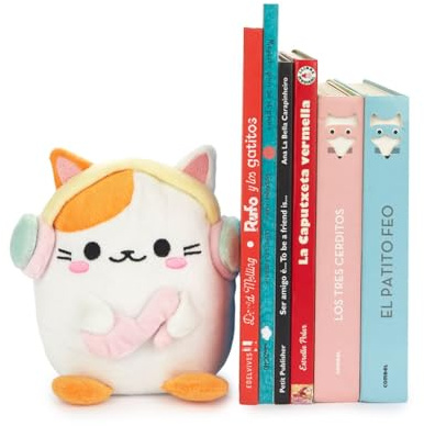Balvi Buchstützen Kawaii Melody Farbe Weiß Katze mit Kopfhörern Polyester