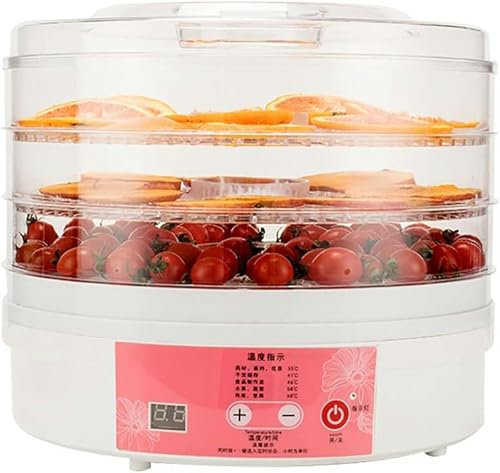 ZHJOPP Disidratatore per Alimenti, essiccatore per Frutta, Temperatura Regolabile elettricamente e essiccatore a Vassoio Silenzioso a 5 Strati, Adatto per Alimenti
