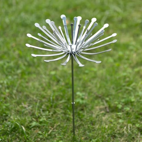Goooxim Metal Flowers - Unique Dandelion Design Outdoor Garden Stakes, Durable Weather-Resistant Steel, Easy Installation, Large Yard Art for Plants and Small Decorations, Ideal for Garden Enthusiasts