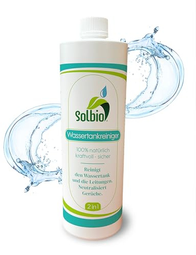 Solbio Wassertank Reiniger Wohnmobil 1l 100% Bio - Kraftvoller & biologisch abbaubarer Frischwassertank Reiniger, Neutralisiert Gerüche & reinigt effektiv