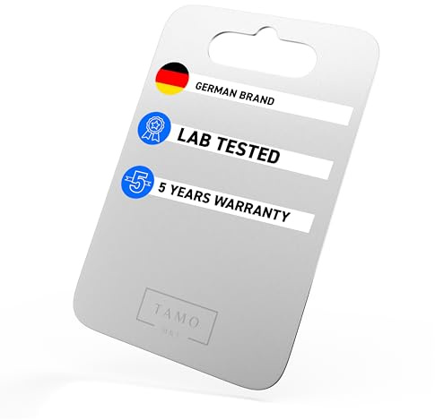 TAMO skärbräda i titan, skärbräda, hygienisk, antibakteriell och certifierad, 100% ren titan, perfekt för kött, frukt, grönsaker, kök, camping och utomhus