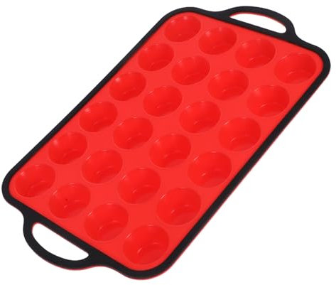 Luxshiny Teglia in Silicone Per Mini Muffin Stampo Antiaderente Per Cupcake e Pancake Resistente Alle Alte Temperature Design Telaio Rinforzato in Metallo