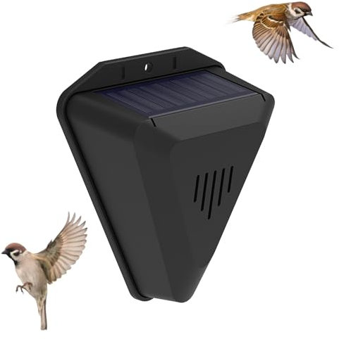 s Solaire pour Oiseaux, Solaire 360 Oiseaux, Solaire À Ultrasons, Alarme Répulsive, Etanche À 360° Protection, pour Chats, Pigeon, Lapin, Oiseauxs, Renard